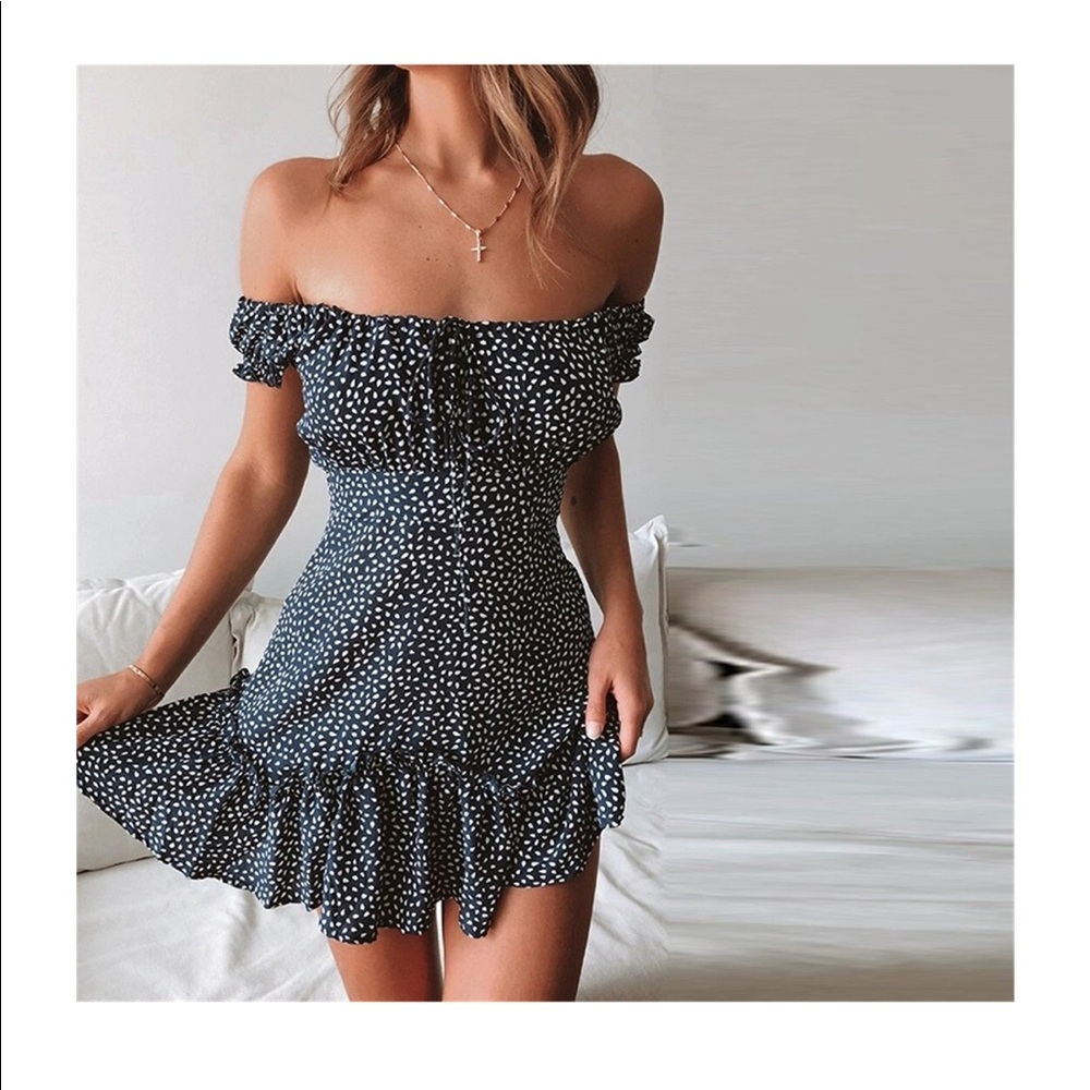 Summer off the shoulder sundress
